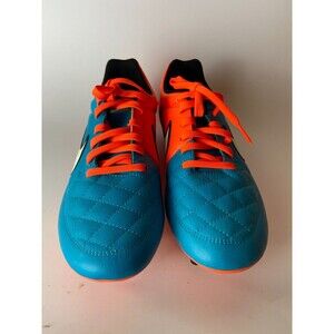 Nike Tiempo Legend V FG Mens Soccer Shoe Blue Orange US Size 7 Lace Up